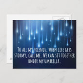 人生が嵐に陥る引用文 ポストカード (正面/裏面)