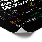 人生が微積分の数学の愛シンプル者と同じだったらいいのに ポスター (角)