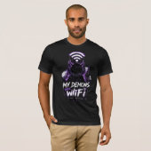 人生が悪魔を与えてくれたら WiFi 付きにしてくれよ Tシャツ (正面フル)