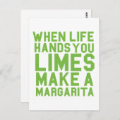 『人生が手に入るとき、ライムはマルガリータ』 ポストカード (正面/裏面)