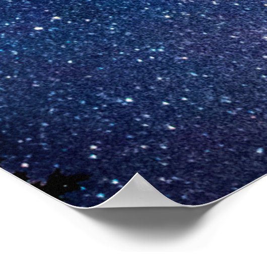 人生が短すぎて夜空の引用文を待つ ポスター (角)