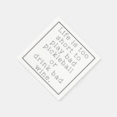 人生が短すぎて悪い遊ピックルボールやドリンク スタンダードカクテルナプキン (角)