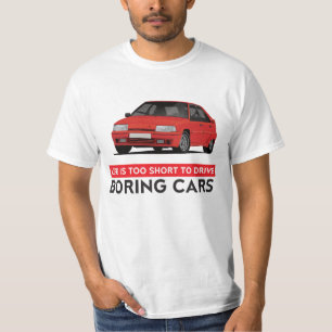 人生が短すぎて退屈な運転をすることは……シトロエンBX Tシャツ
