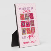 人生が終わる与えとピンク フォトプラーク (側面)