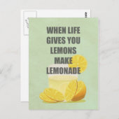 人生が終わる与えと、レモネードの引用文を作りなさい ポストカード (正面/裏面)