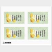 人生が終わる与えと、レモネードの引用文を作りなさい 長方形シール (シート)