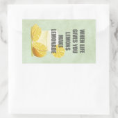 人生が終わる与えと、レモネードの引用文を作りなさい 長方形シール (バッグ)