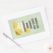 人生が終わる与えと、レモネードの引用文を作りなさい 長方形シール (封筒)