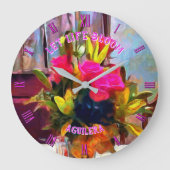 人生が花開く PM0001 ラージ壁時計 (正面)