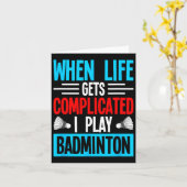 人生が複雑になるときバドミントン遊 カード (黄色い花)