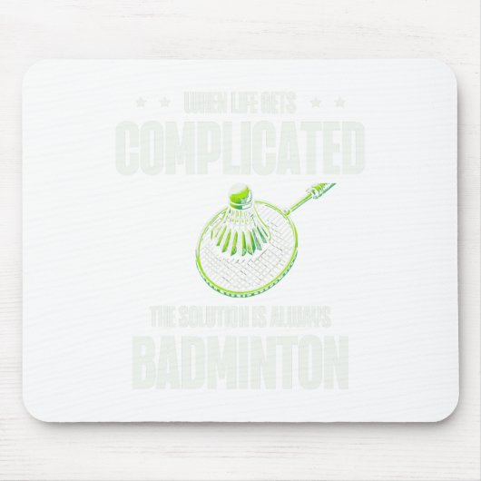 人生が複雑になると、解決策は常に マウスパッド (正面)