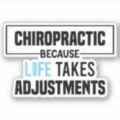 人生が調整を要するためカイロプラクティック おもしろい シール (正面)