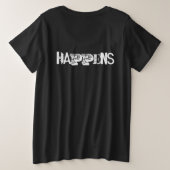 人生が起こる プラスサイズTシャツ (デザイン裏面)
