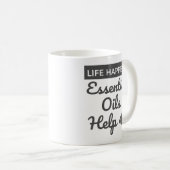 人生が起こる:重要な油救済マグ コーヒーマグカップ (正面右)