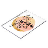 人生が輝き、グリッターノート ノートブック (左側)