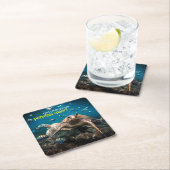 人生が辛くなったら泳ぐだけ保だ スクエアペーパーコースター (インサイチュ)