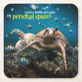 人生が辛くなったら泳ぐだけ保だ スクエアペーパーコースター