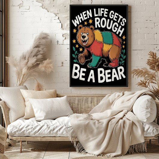 人生が辛くなるとクマになる ポスター