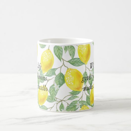 人生が長い与え間は、リモンチェロを作りなさい コーヒーマグカップ (中央)