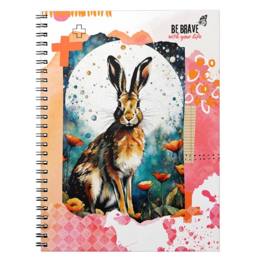 人生で勇敢に+ウサギ | ノートブックのジャーナル ノートブック (正面)