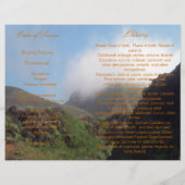 人生で思い出された葬儀プログラム独身のの折り (裏面)