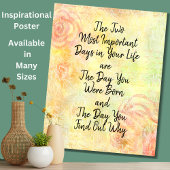 人生で最も重要な2つの日 やる気を起こさせる ポスター