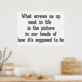 人生で私たちを最も悩ませるもの引用文ポスター大 ポスター (キッチン)