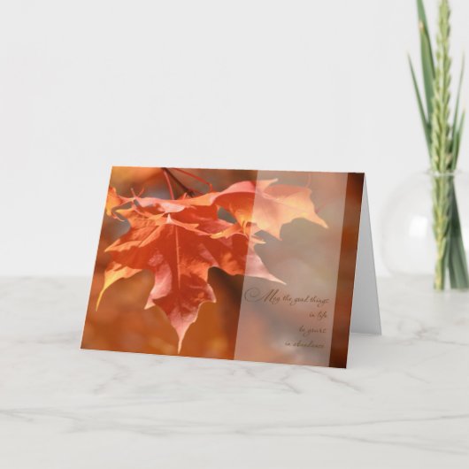 人生で良い事を与えるビジネス感謝 シーズンカード (正面)