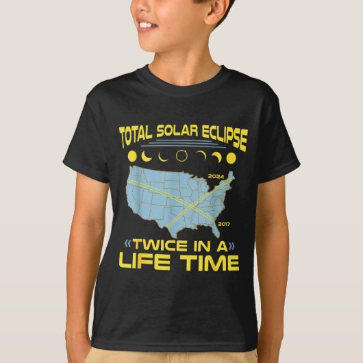 人生で2度の皆既日食 Tシャツ (正面)