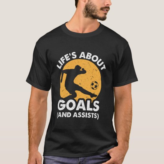 人生とはゴールとアシスト Tシャツ (正面)