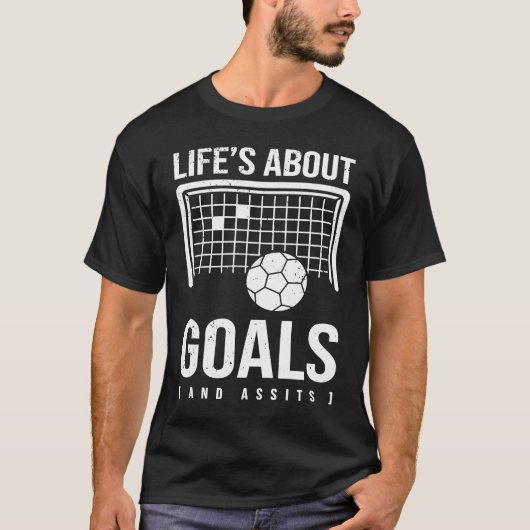 人生とはゴール少年サッカー Tシャツ (正面)
