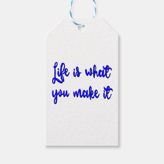 人生とは何かタイポグラフィ ギフトタグ (正面)