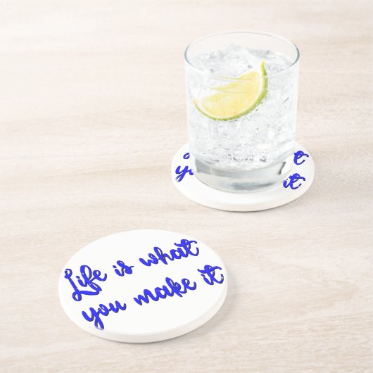 人生とは何かタイポグラフィ コースター (側面)