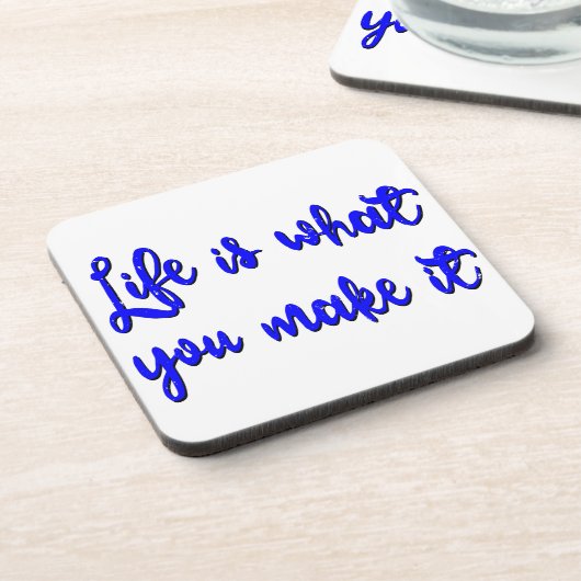 人生とは何かタイポグラフィ コースター (左側)