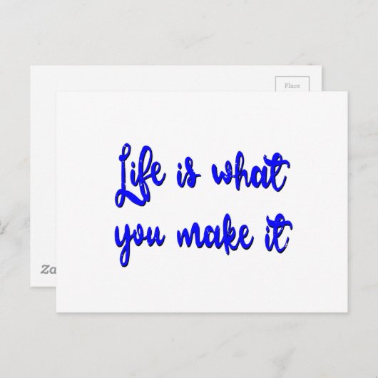 人生とは何かタイポグラフィ ポストカード (正面/裏面)