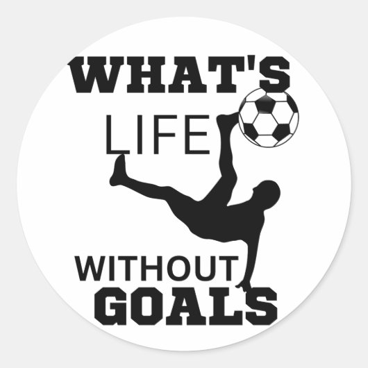 人生とは何ゴール無しサッカー選手 ラウンドシール (正面)