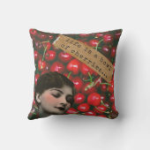 人生とは変わったさくらんぼのボウル クッション (裏面)