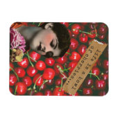 人生とは変わったさくらんぼのボウル マグネット (横)