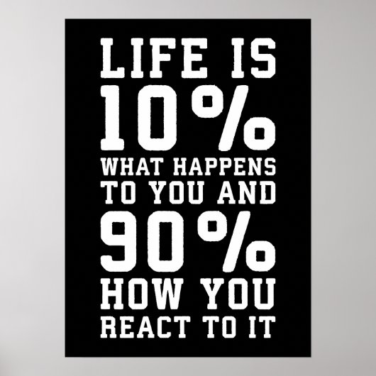 人生とは自分に起きることと自分の反応についてである ポスター (正面)