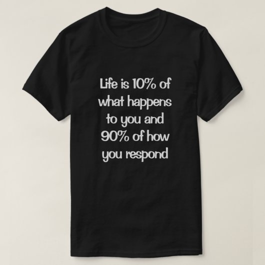 人生とはTシャツの反応 Tシャツ (デザイン正面)