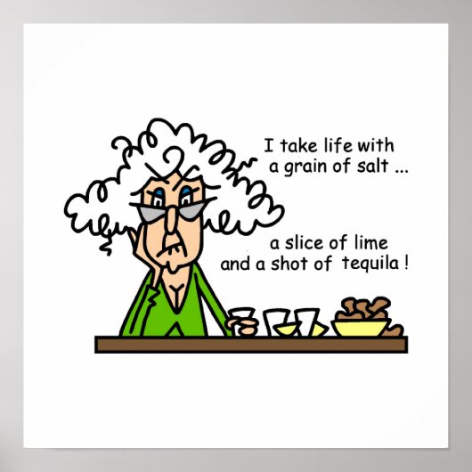 人生とテキーラのユーモア ポスター (正面)