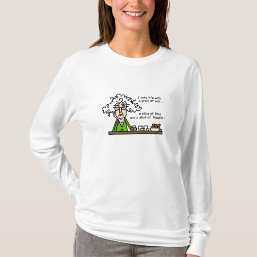 人生とテキーラのユーモア Tシャツ (正面)