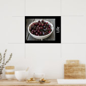 人生とボウル・オブ・さくらんぼプリント ポスター (キッチン)