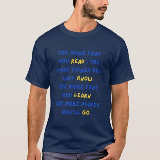 人生と家族のモチベーションを高める言葉 Tシャツ (正面)