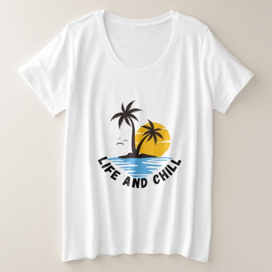人生と寒さの女性 プラスサイズTシャツ (デザイン正面)