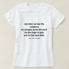 人生と愛に関する詩 Tシャツ