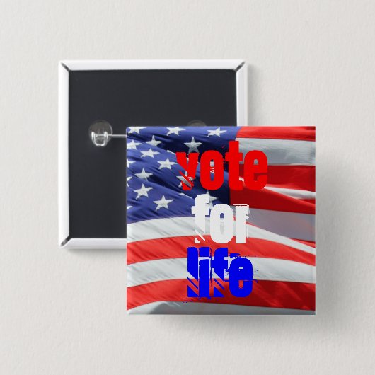 人生と愛の選挙の投票感動的 缶バッジ (正面&裏面)