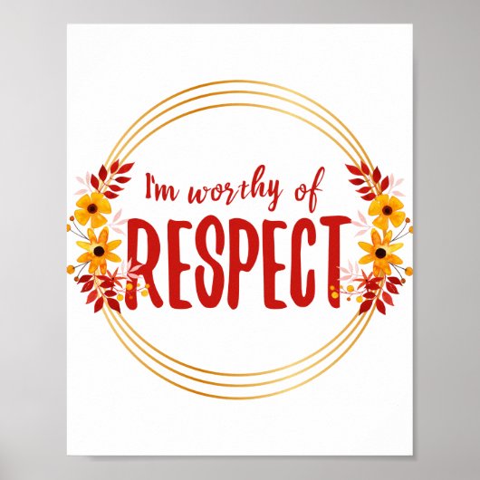 人生と自己愛のためのポジティブなアファメーション ポスター (正面)