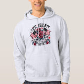 人生と自由と愛の追求 – Hoodi Sweatshirt パーカ (正面)