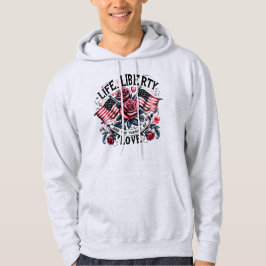 人生と自由と愛の追求 – Hoodi Sweatshirt パーカ